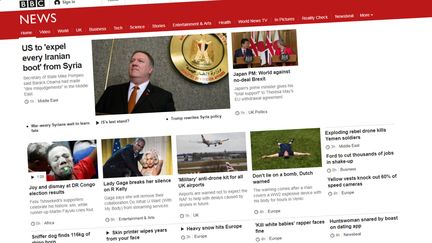 Le site internet de la BBC, jeudi 10 janvier 2019. (FRANCEINFO)