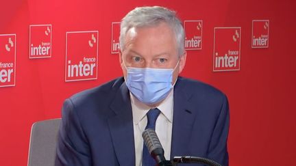 Bruno Le Maire, ministre de l'Economie, le 8 février 2022 sur France Inter. (FRANCEINFO / RADIO FRANCE)