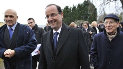 François Hollande, hier, en Corrèze (THIERRY ZOCCOLAN / AFP)