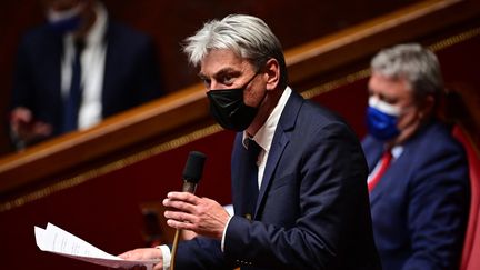 Le député communiste&nbsp;Sébastien Jumel à l'Assemblée nationale, le 11 mai 2021.&nbsp; (MARTIN BUREAU / AFP)