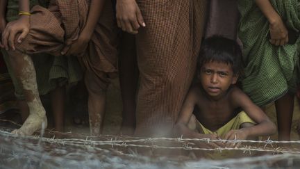 Des réfugiés rohingyas dans l'Etat de Rakhine, le 25 avril 2018. (YE AUNG THU / AFP)