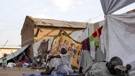 People displaced by the war in Sudan take refuge in Al Hasaheisa on July 10, 2023. (AFP)