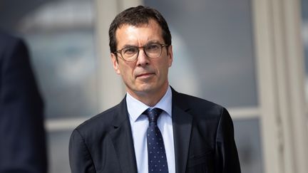 Jean-Pierre Farandou, président de la SNCF, à la gare de l'Est, le 10 mai 2020. (THOMAS SAMSON / SIPA)