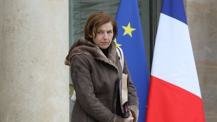 La ministre des Armées, Florence Parly, quitte l'Elysée (Paris), le 14 février 2018. (LUDOVIC MARIN / AFP)