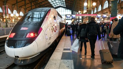 Grève dans les transports à la gare du Nord à Paris, le 10 janvier 2020. (GILLES ROLLE/REA)