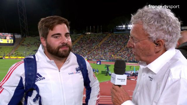 Seventh in the hammer competition with a throw of 77.48m, Frenchman Quentin Bigot was hampered by a back block triggered during the first try.