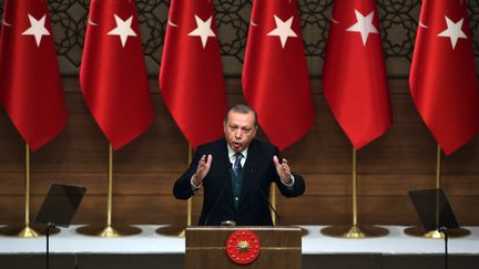 Le président turc Recep Tayyip Erdogan, le 21 décembre 2017. (ADEM ALTAN / AFP)