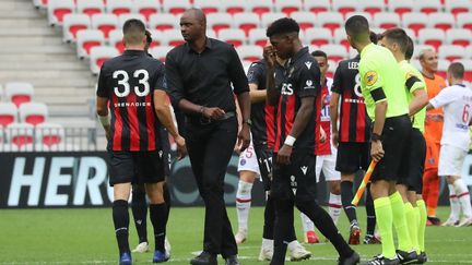 Patrick Vieira a été démis de ses fonctions d'entraîneur de l'OGC Nice (VALERY HACHE / AFP)