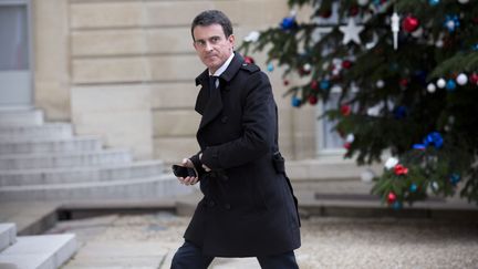 Le Premier ministre Manuel Valls, le 5 janvier 2016 au palais de l'Elysée, à Paris. (MAXPPP)