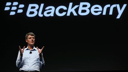 Thorsten Heins, le PDG de Blackberry, le 25 septembre 2012 &agrave;&nbsp;San Jose (Etats-Unis).&nbsp; (JUSTIN SULLIVAN / GETTY IMAGES NORTH AMERICA)