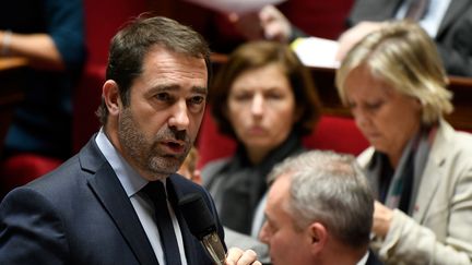 Le ministre de l'Intérieur Christophe Castaner à l'Assemblée nationale, à Paris, le 18 décembre 2018. (LIONEL BONAVENTURE / AFP)