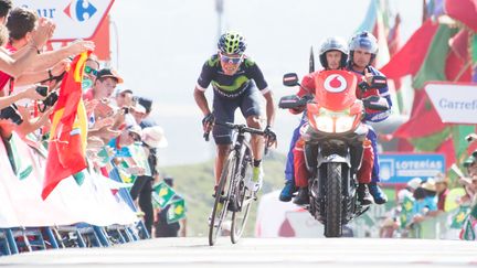 Le coureur colombien de la Movistar, Nairo Quintana, sur le Tour d'Espagne.  (CITIZENSIDE/ALBERTO BREVERS / CITIZENSIDE)