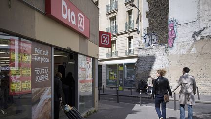 Un ancien supermaché Dia à Paris, le 9 mai 2014.&nbsp; (JOEL SAGET / AFP)