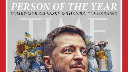 La une de l'hebdomadaire américain "Time" qui célèbre le président ukrainien. (AFP PHOTO / NEIL JAMIESON/ TIME / TIME PERSON OF THE YEAR)