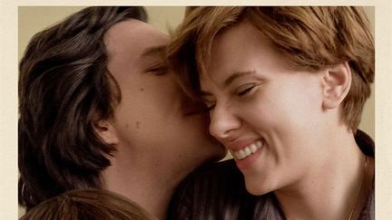 Adam Driver et Scarlett Johansson : détail de l'affiche du film "Marriage story" de Noah Baumbach. (NETFLIX)