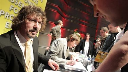 Gilbert Garrel, élu à la tête de la CGT-cheminots le 26 novembre 2010 (AFP/FRANCOIS NASCIMBENI)