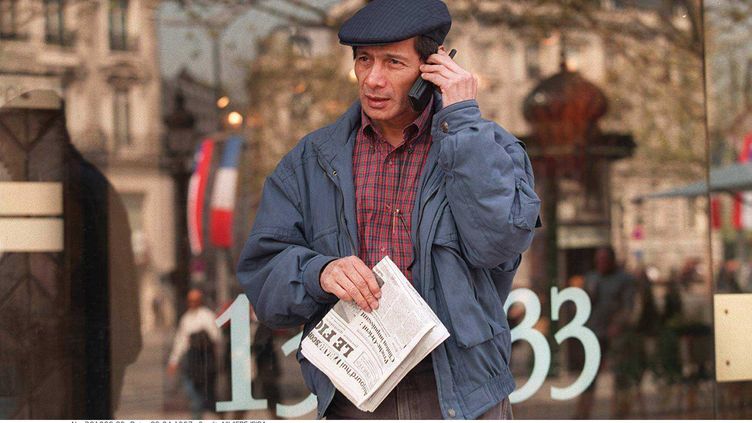 Charles Sobhraj, le 9 avril 1997 à Paris, après sa libération de prison en Inde. (NIVIERE / SIPA)