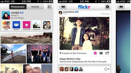 Capture d'&eacute;cran de la page de l'application Flickr sur l'App Store r&eacute;alis&eacute;e le 13 d&eacute;cembre 2012. (FRANCETVINFO)