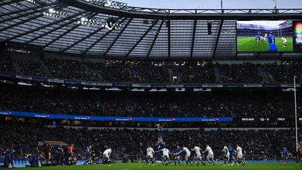 Le stade de Twickenham lors du match du Tournoi des six nations entre l'Angleterre et l'Italie, le 12 février 2023. (BEN STANSALL / AFP)