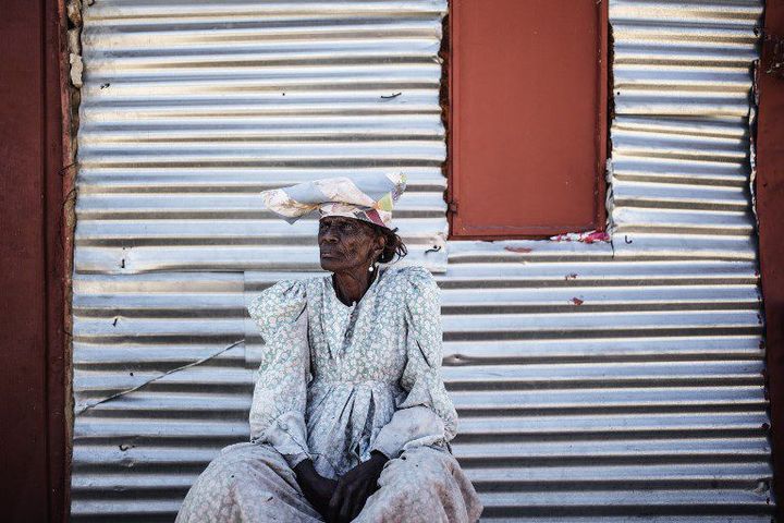 Sarafia Komomungondo, habitante de Okakarara, en juin 2017 (AFP - GIANLUIGI GUERCIA)