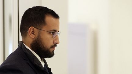 Alexandre Benalla, l'ancien chargé de mission de l'Elysée, le 19 février 2019 à Paris. (GEOFFROY VAN DER HASSELT / AFP)