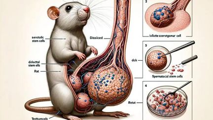 Une des images représentait un rat avec un énorme pénis. (MIDJOURNEY)