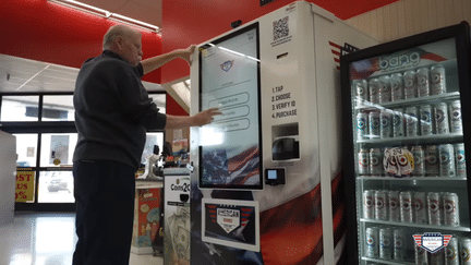 An ammunition vending machine in an American grocery store. (SCREENSHOT YOUTUBE / AMERICAN ROUNDS)