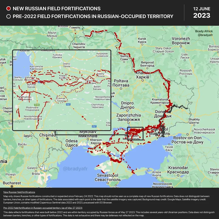 L'analyste Brady Africk cartographie les systèmes de défense russes depuis le début de l'invasion en Ukraine. (BRADY AFRICK / AMERICAN ENTERPRISE INSTITUTE)