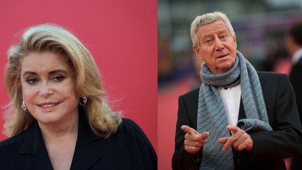 Catherine Deneuve et Régis Wargnier au festival de Deauville (LOIC VENANCE / AFP)