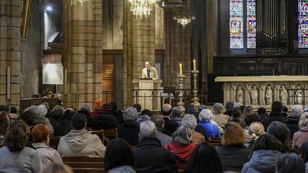 Une messe dans l'église Saint-Bonaventure de Lyon (Rhône), le 19 mars 2019. (JOEL PHILIPPON / MAXPPP)