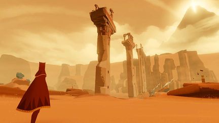 Une sc&egrave;ne du jeu vid&eacute;o Journey, disponible sur PS4 depuis le 21 juillet 2015. (AP / SIPA)