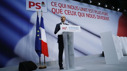 Le Premier secr&eacute;taire du PS, Harlem D&eacute;sir, prononce un discours lors du forum "La r&eacute;publique face aux extr&eacute;mismes", le 5 octobre 2013, &agrave; Paris. (THOMAS SAMSON / AFP)