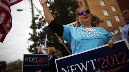 Une supportrice de Newt Gingrich, Caroline du Sud, 20 janvier 2012. (ERIC THAYER / REUTERS)