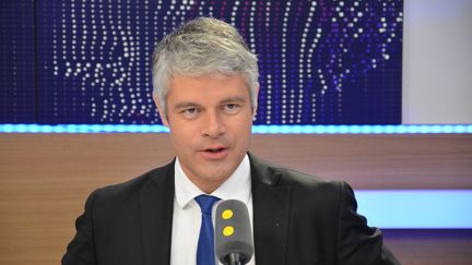 Laurent Wauquiez,&nbsp;Président de la Région Auvergne Rhône-Alpes, député LR de Haute-Loire. (RADIO FRANCE / JEAN-CHRISTOPHE BOURDILLAT)