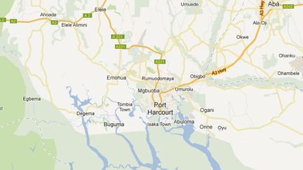 La r&eacute;gion de Port Harcourt (Nigeria), o&ugrave; l'accident est survenu. (CAPTURE GOOGLE MAPS)