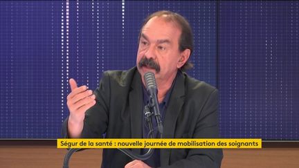 Le secrétaire général de la CGT, Philippe Martinez, était l'invité du "8h30 franceinfo" mardi 16 juin 2020. (FRANCEINFO / RADIOFRANCE)