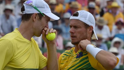 John Peers et Lleyton Hewitt (Australie) (PAUL CROCK / AFP)