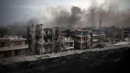 Vue du quartier de&nbsp;Saif Al Dawla &agrave; Alep (Syrie), le 2 octobre 2012. (MANU BRABO / AP / SIPA)