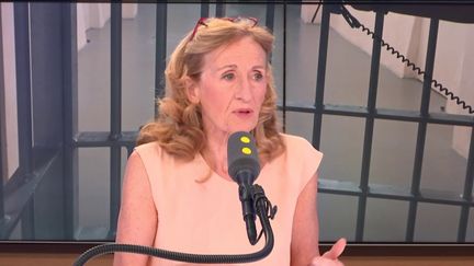 La ministre de la Justice, Nicole Belloubet, le 24 juillet 2019. (RADIO FRANCE / FRANCEINFO)