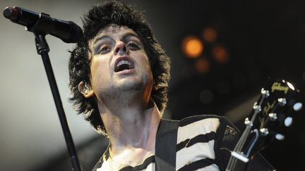 Billie Joe Armstrong, le chanteur de Green Day, le 30 ao&ucirc;t 2012 &agrave; Berlin (Allemagne). (BRITTA PEDERSEN / MAXPPP)