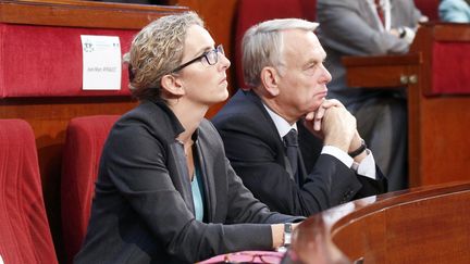 Delphine Batho et Jean-Marc Ayrault, le 14 septembre 2012. (JACKY NAEGELEN / AFP)