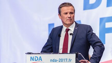 Nicolas Dupont-Aignan, le 9 mars 2017 à Paris. (CITIZENSIDE/CHRISTOPHE BONNET / CITIZENSIDE)