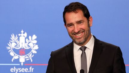 Christophe Castaner lors de son dernier compte-rendu du Conseil des ministres, le 15 novembre 2017 au palais de l'Elysée à Paris. (LUDOVIC MARIN / AFP)