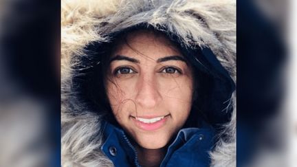 Preet Chandi lors de son périple dans l'Antarctique, le 4 janvier 2022. (POLAR PREET / INSTAGRAM)