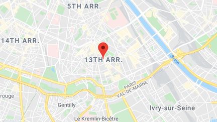 Le XIIIe arrondissement de Paris.&nbsp; (CAPTURE D'ECRAN GOOGLE MAPS)