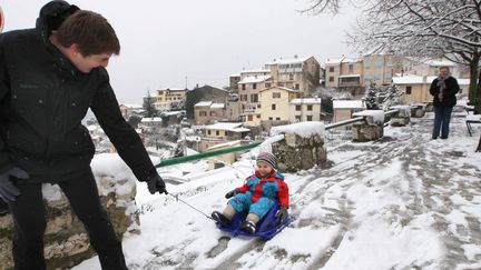 Dans l'arri&egrave;re-pays ni&ccedil;ois, le 29 janvier 2012. (NICE MATIN /MAXPPP)