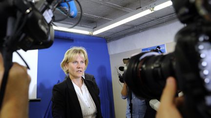 L'ex-ministre UMP Nadine Morano, le 17 juin 2012, apr&egrave;s sa d&eacute;faite aux l&eacute;gislatives, &agrave; Neuves-Maisons, dans son fief de Meurthe-et-Moselle. (JEAN-CHRISTOPHE VERHAEGEN / AFP)