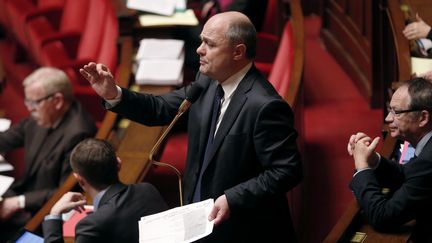 Le pr&eacute;sident des d&eacute;put&eacute;s socialistes &agrave; l'Assembl&eacute;e nationale, Bruno Le Roux, le 7 f&eacute;vrier 2013.&nbsp; (PIERRE VERDY / AFP)