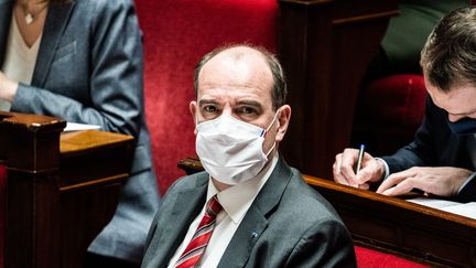 Le Premier ministre Jean Castex à l'Assemblée nationale, le 12 janvier 2020. (XOS? BOUZAS / HANS LUCAS / AFP)