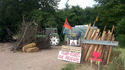 &nbsp; (Zone occupée illégalement par les opposants au projet Cigéo dans le bois de Mandres-en-Barrois près de Bure dans la Meuse © Anne-laure Barral/RADIO FRANCE)